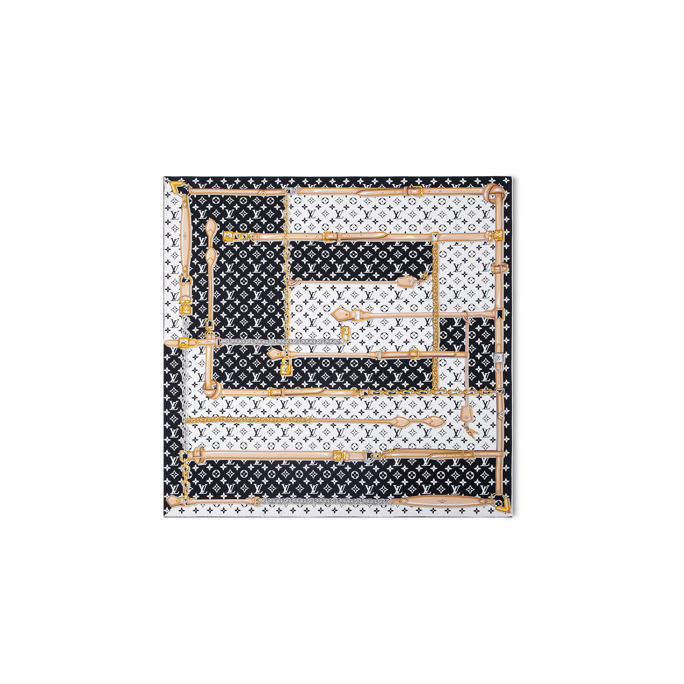 LOUIS VUITTON MONOGRAM CONFIDENTIAL SQUARE SCARF M78667